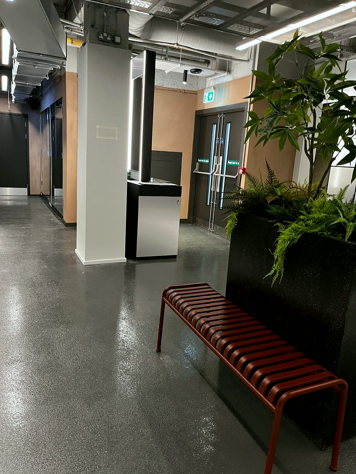Resin floor in the entrance lounge