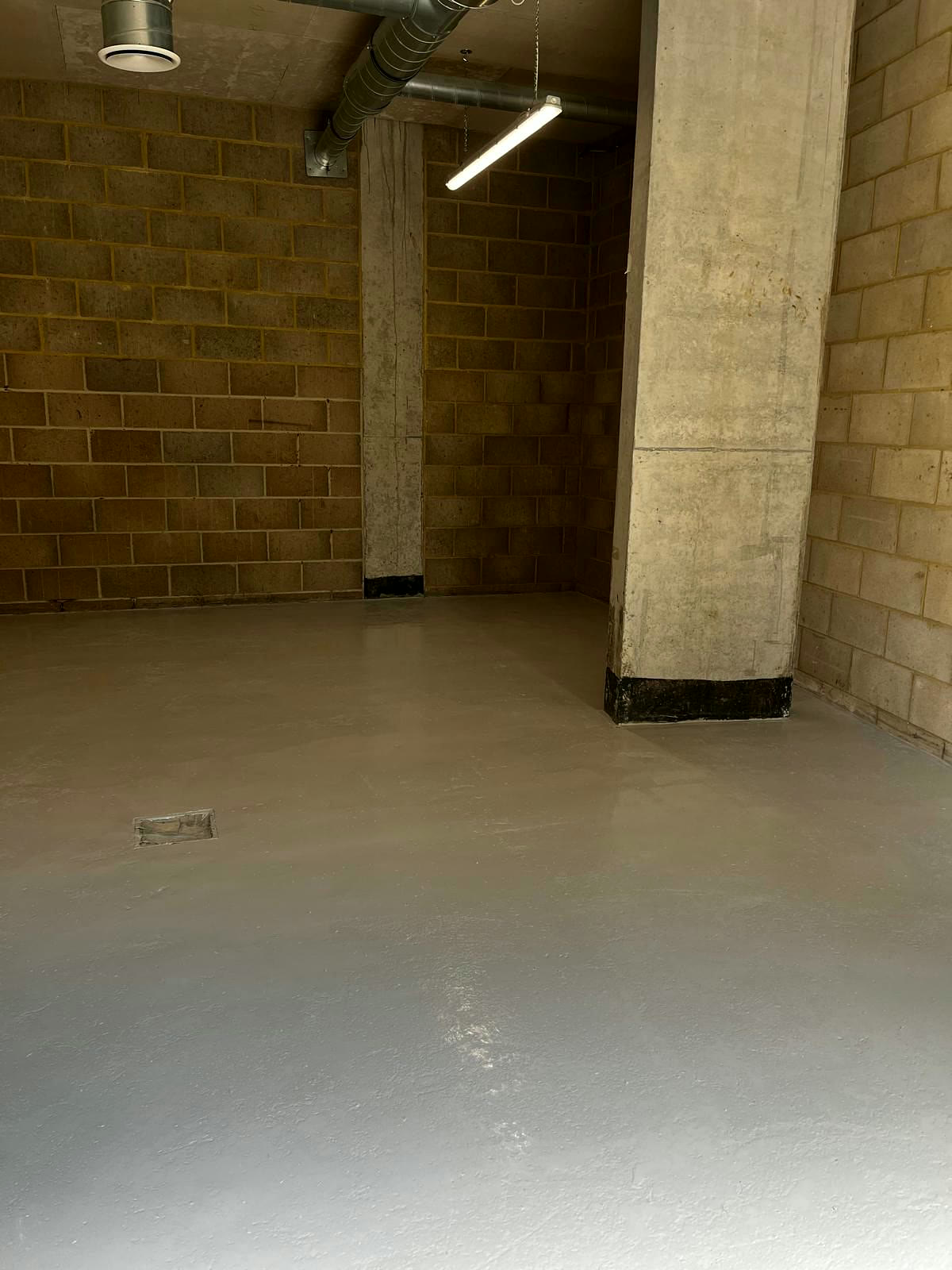 Painted floor in a bike store