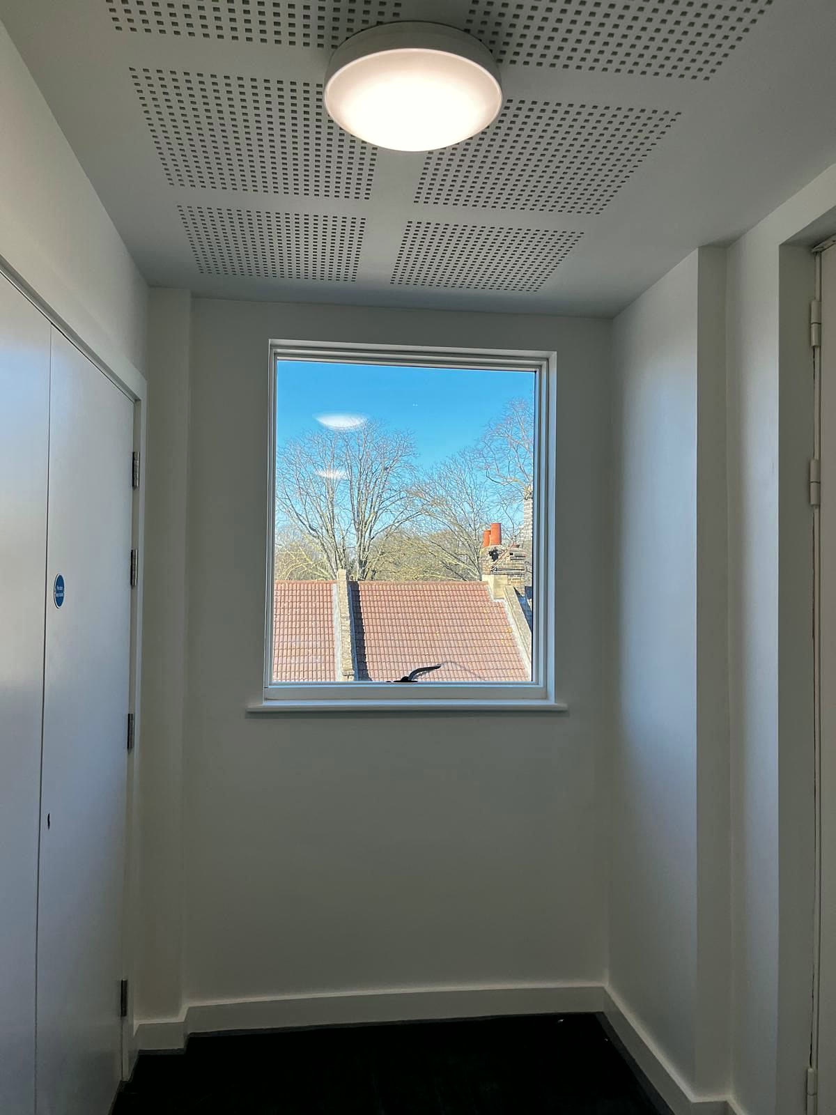 Communal landing with new paintwork