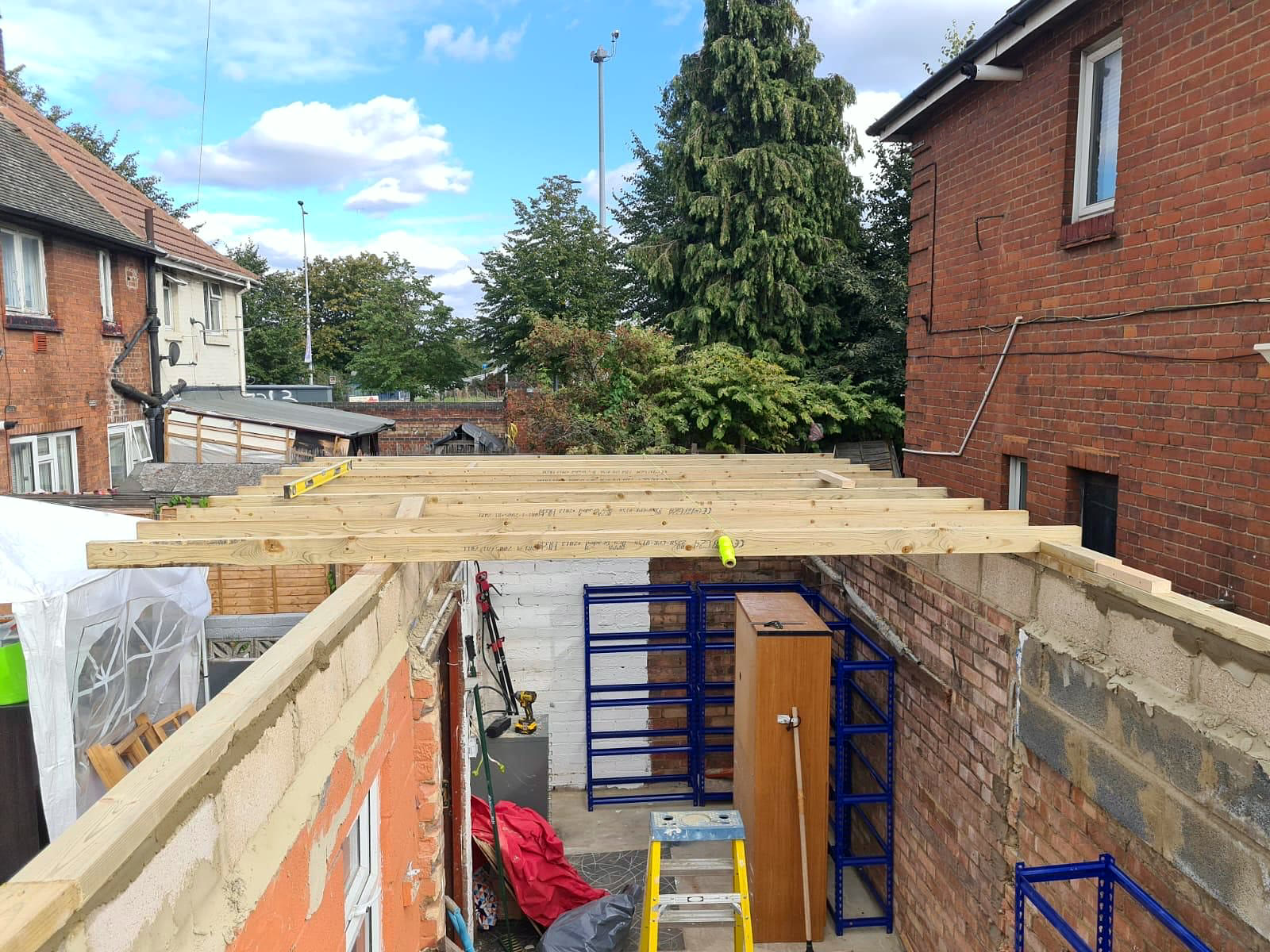 Rear extension under construction